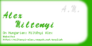 alex miltenyi business card